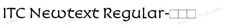 ITC Newtext Regular字体转换